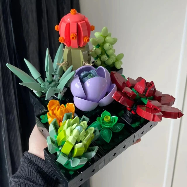 Simulazione creativa blocchi di costruzione succulenti uccello del paradiso  orchidea in vaso decorazione della casa ornamenti ragazza giocattolo per  bambini regalo - AliExpress