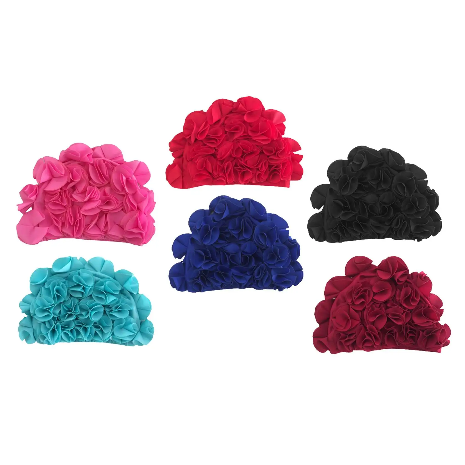 

Flower Petal Swimming Hat, Holidays Swim Hat, Elastic Swim Caps, Swimming Cap
