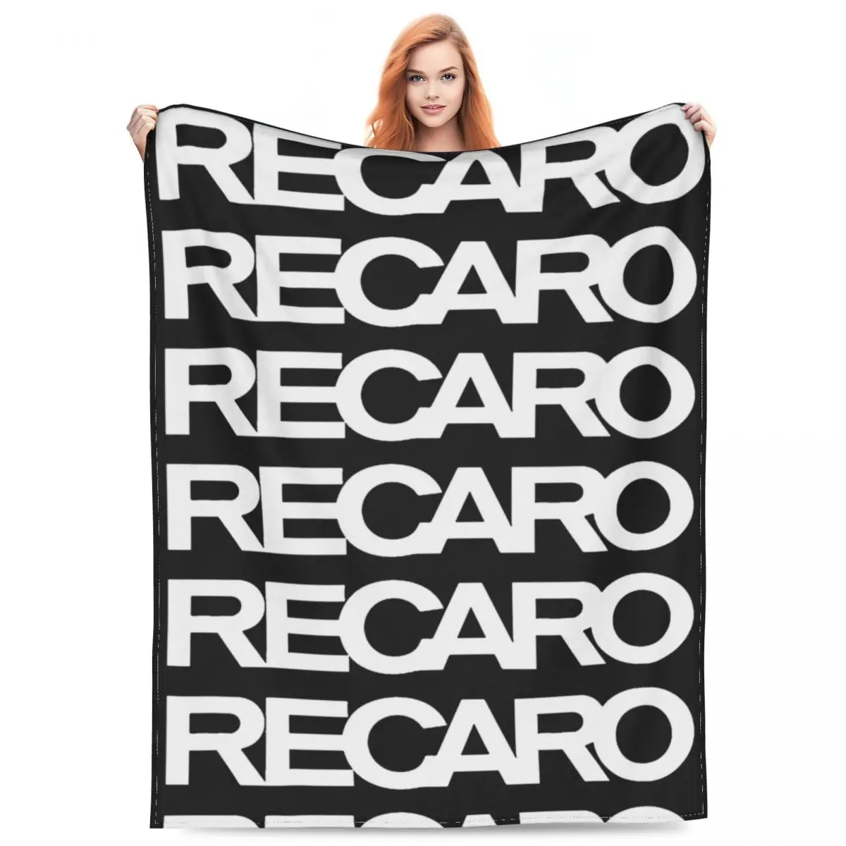 

Recaro Houndstooth Logo Merch Blankets Fleece Bedding Throw Blankets Relax Lightweight for Travel Plush Thin Quilt