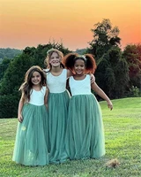 Robe d'été en dentelle pour petites filles, tenue princesse de fête, vêtements d'anniversaire, de mariage, pour enfants de 2 4 6 8 10 12 14 6