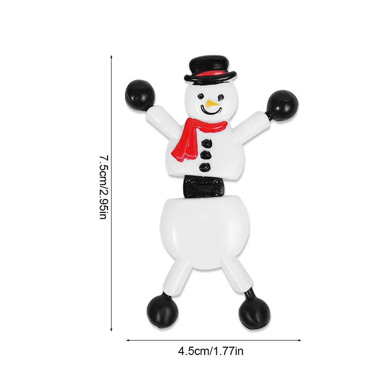 5-20Pcs Climbing Wall Sticky Snowman Cute Poseable Stretchy Toys 2026 New Year Party Kids Gifts Christmas Decoration For Home