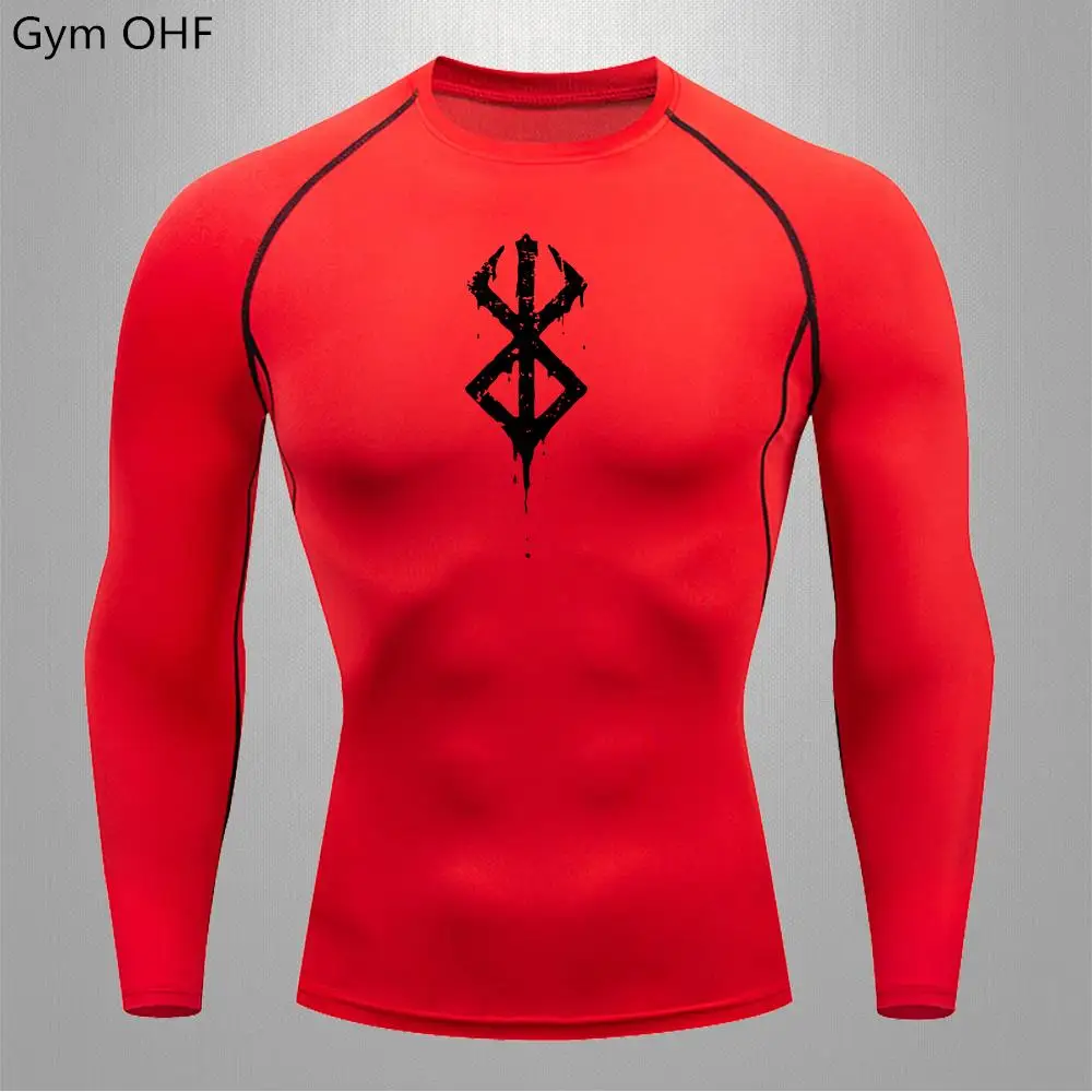 Berserk Anime Quick Dry Men's Compression T-Shirt - Summer Short Sleeve Sports Top