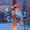 Blue Hummingbird Suncatcher 2D Acrylic Bird Wind Chime with Chain Hanging Pendant for Home & Garden Door Decoration 3