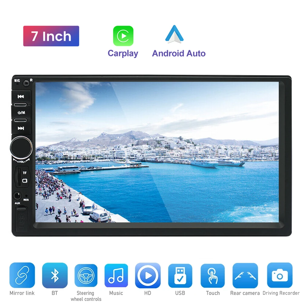 7 ''2 Din Autoradio Stereo Gps Navigation Head Unit Carplay Touch Player Bluetooth Universal Multimedia Video Lettore Mp5