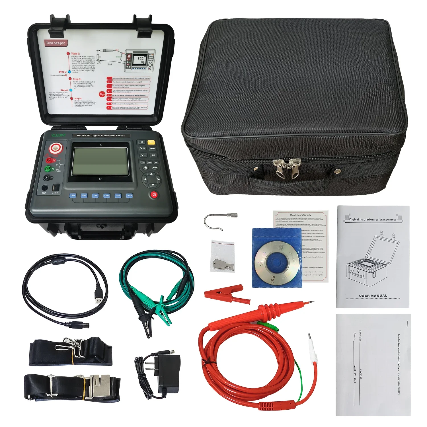 10kV Digital Insulation Resistance Tester Megohmmeter High Voltage Insulation Resistance Meter