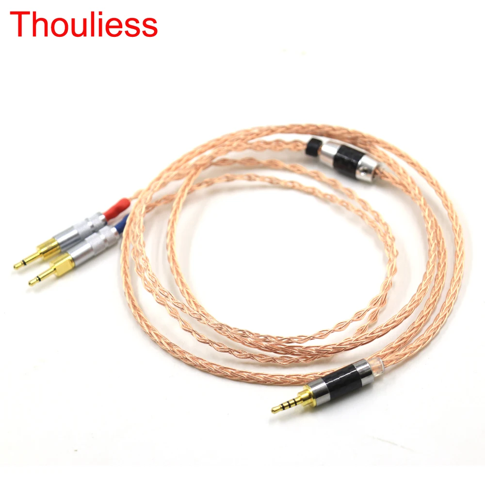 

Braided Copper 2.5mm 4.4mm XLR 3.5mm 8 Core Silver Plated OCC Earphone Cable For Sennheiser HD700 Headphone