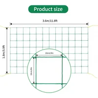 KINGLAKEGarden grid suitable for rock climbing plants, 6ft x 12ft green garden plant net, heavy plastic plant grid, protect vege 2