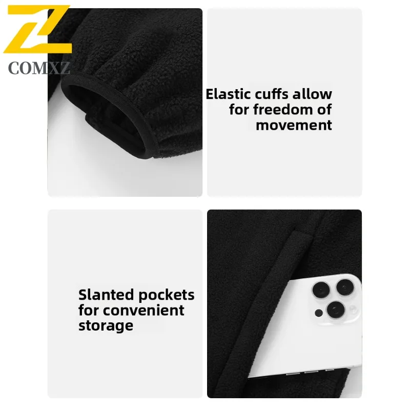 COMXZ Men's Trench Coat Winter New Windproof Waterproof Hunting Camping Windbreaker Jacket Travel Breathable Warm Outerwear