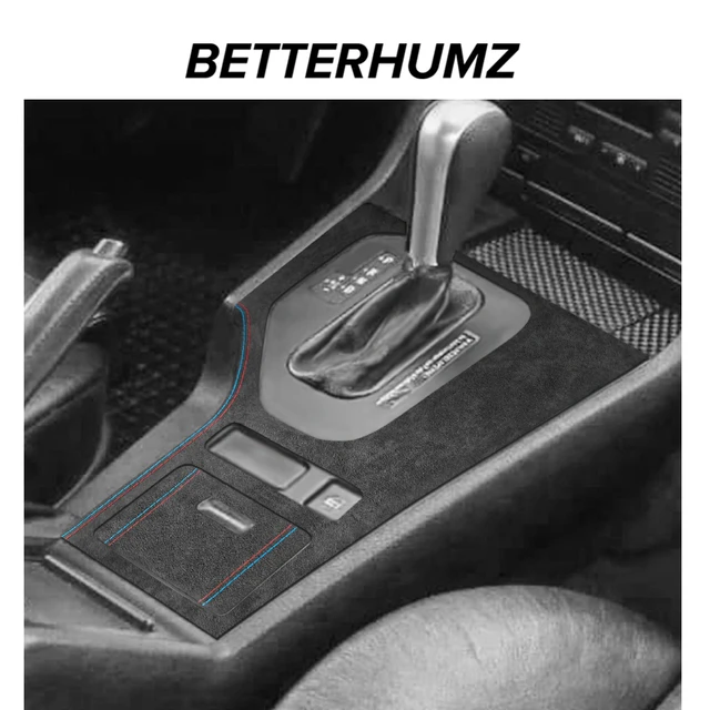 For BMW E39 Series 5 Made of Alcantara Center Console Gear Shifter Panel Trim Cover Performance Sticker Car Interior Accessories 2