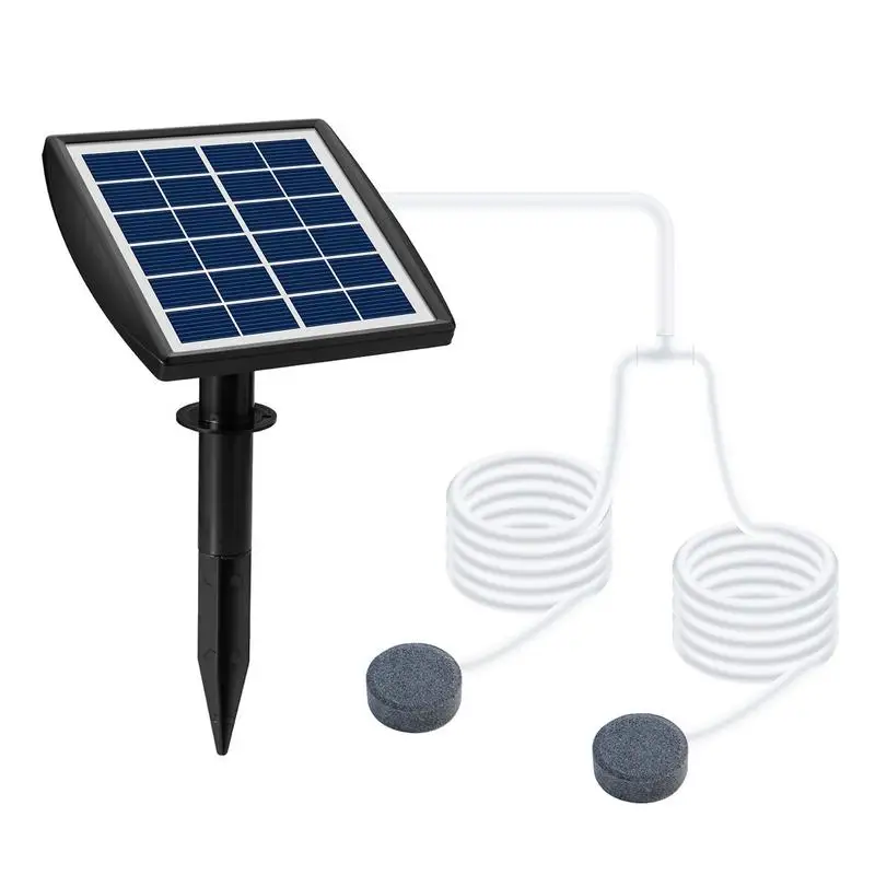 

Solar Air Pump Kit Outdoor Pond Aerator Low Noise Solar Pond Aerator For Pond Fishing Pool Oxygen Increasing