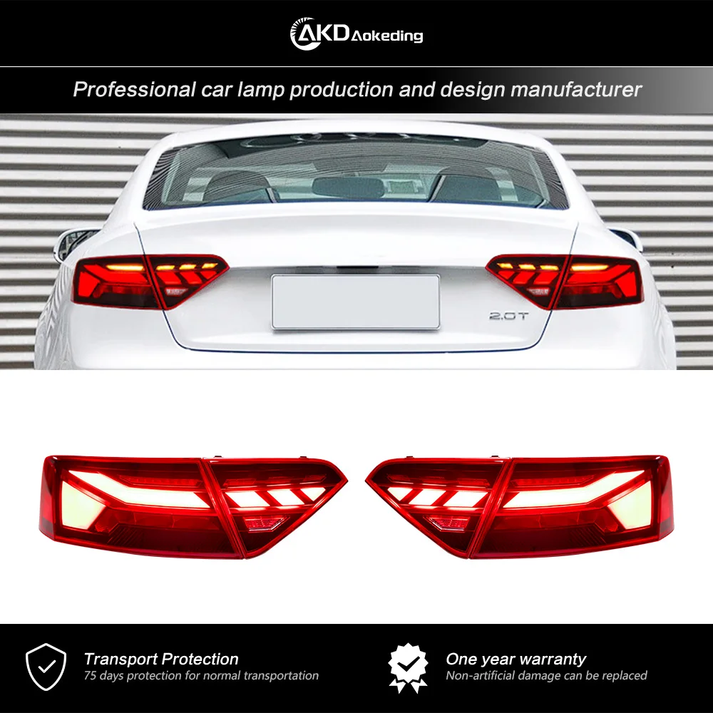 

AKD Tail Lamp For AUDI A5 2008-2016 A5 Halogen LED Tail Lights Fog Lights Day Running Light DRL Tuning Cars Accessories