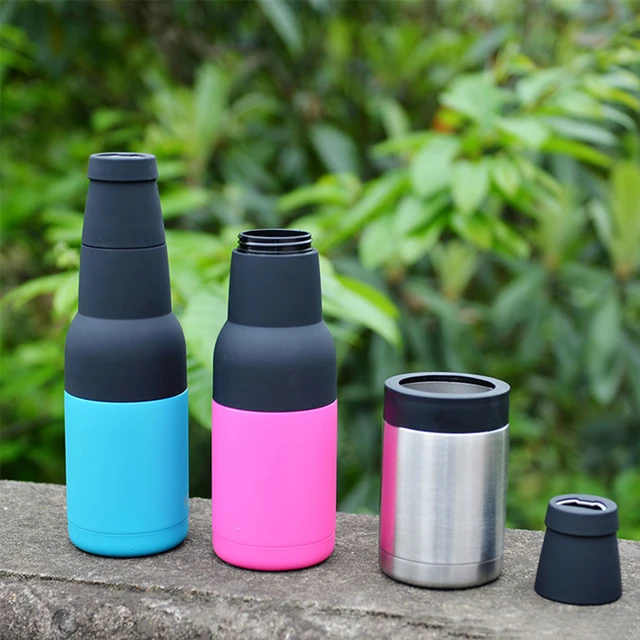 3 in 1 Beer Insulator Beverage Can Holder Stainless Steel Water Bottle Keep  Cold