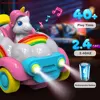 2.4G RC Unicorn Car Light Music Toy Cartoon Unicorn Christmas Gifts Remote Control Rainbow Vehicle Children Present AC231 5