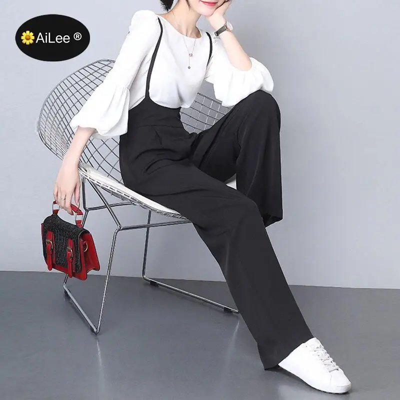 Women Elegant Office Lady Jumpsuits Summer Solid High Waist Wide Leg Streetwear Fashion V-neck Slim Fit Work Business Jumpsuits