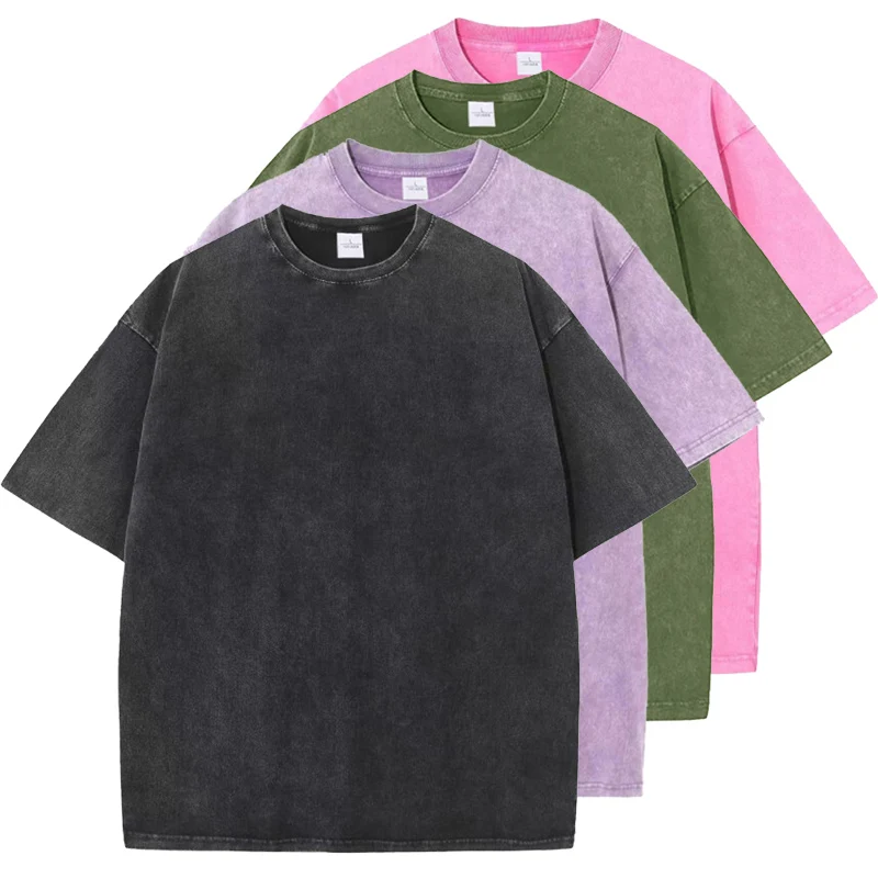 Vintage Snowflake Point Solid Color Cotton Short Sleeve Tee