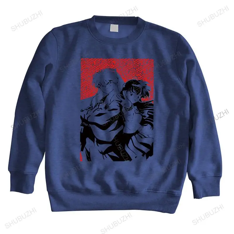 

Unique Mens Vintage Inuyasha And Kagome hoody long sleeve Cotton sweatshirt Printed Anime Sesshomaru hoodies Oversized Appare