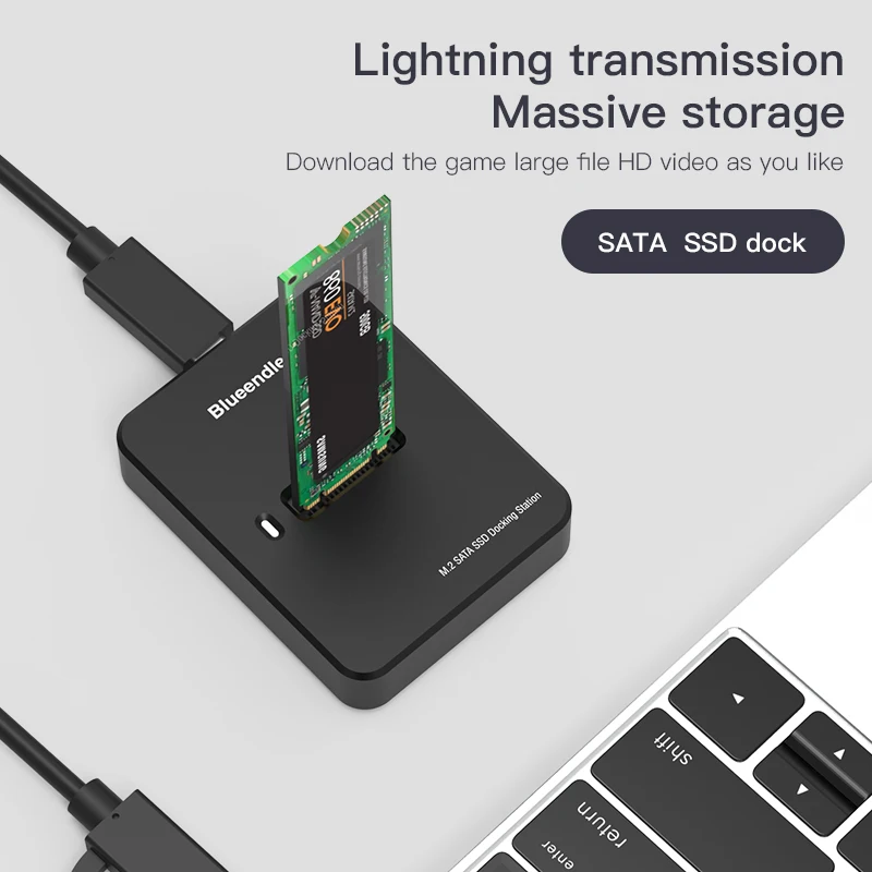 High-Speed External M.2 SSD Enclosure with 10Gbps Transfer Rate