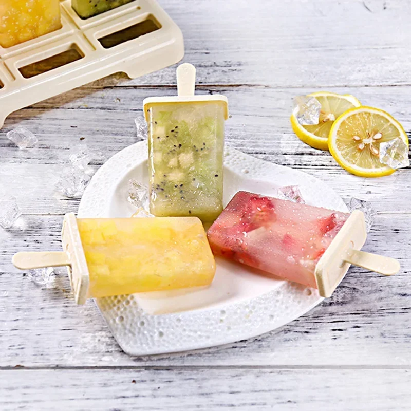 9 Grid Ice Cream Popsicle Mold DIY Ice Cream Machine Homemade Ice Box with Plastic Stick Ice-lolly Mold Ice Tray Kitchen Gadgets