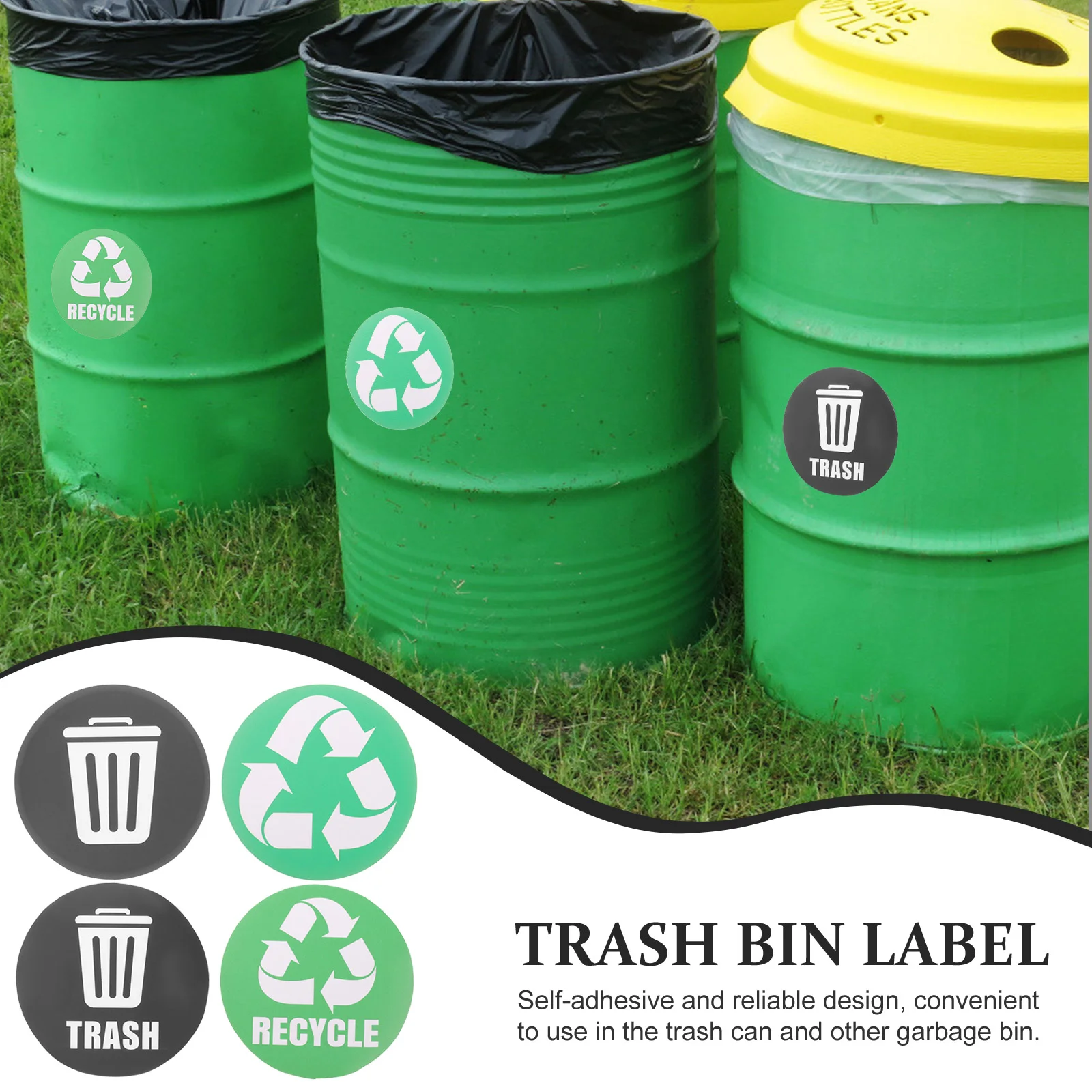 Рисунок 6 - Перерабатываемые этикетки для мусорных отходов