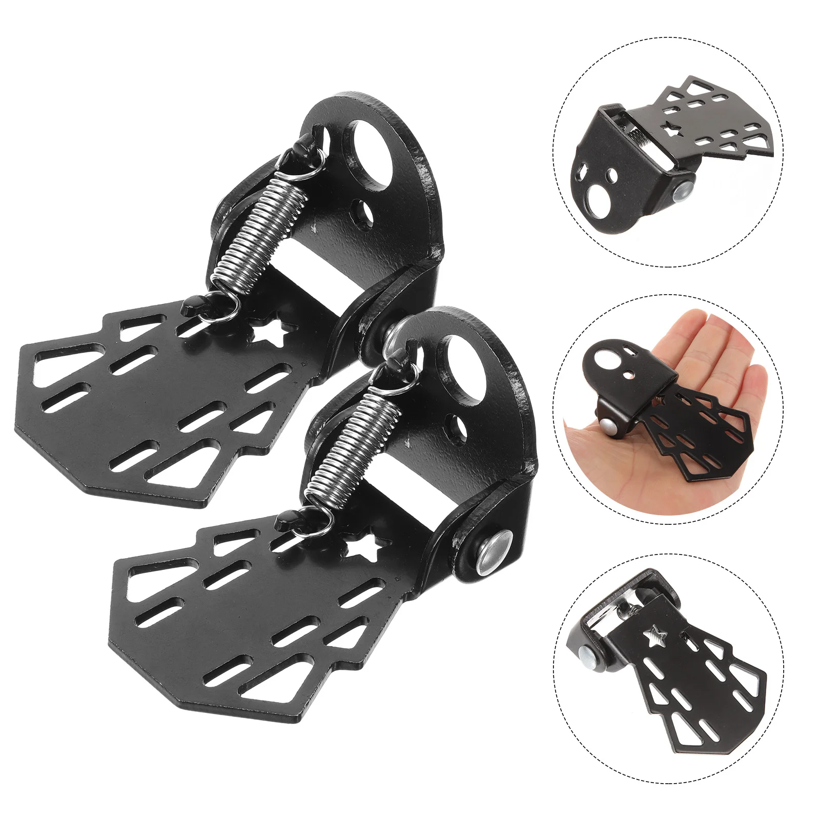 

2 Pcs Foldable Mountain Bike Bicycle Rear Seat Pedals (black) 2pcs Pegs Bikes Back Row Folding Steel Footrest Child