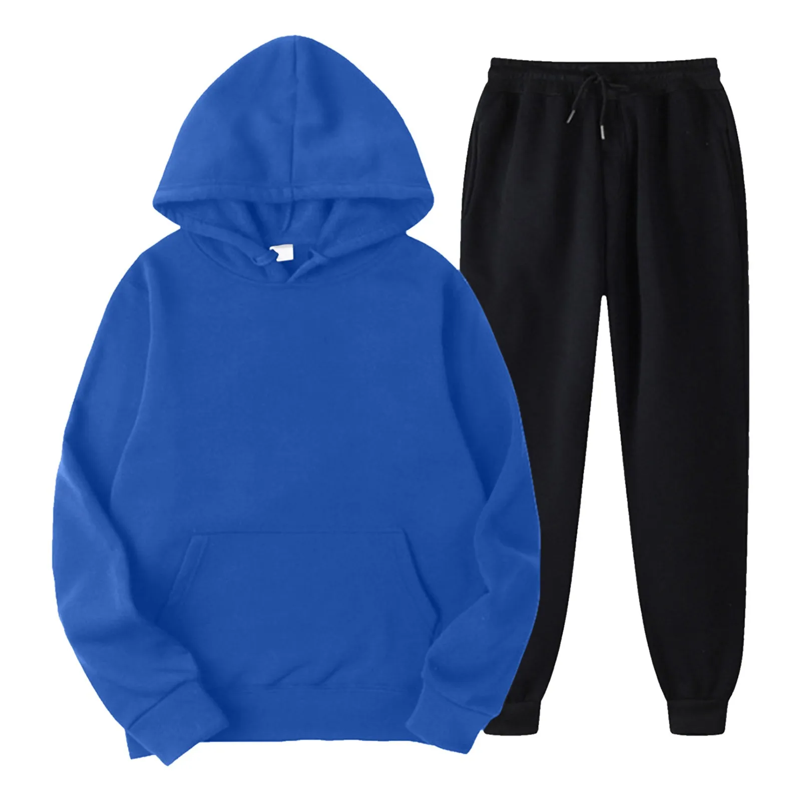 

Fall Women’S Solid Color Sweatsuits Two Piece Outfits Sets Hoodie Sweatshirt And Long Sweatpants Jogger Workout Set Tracksuit