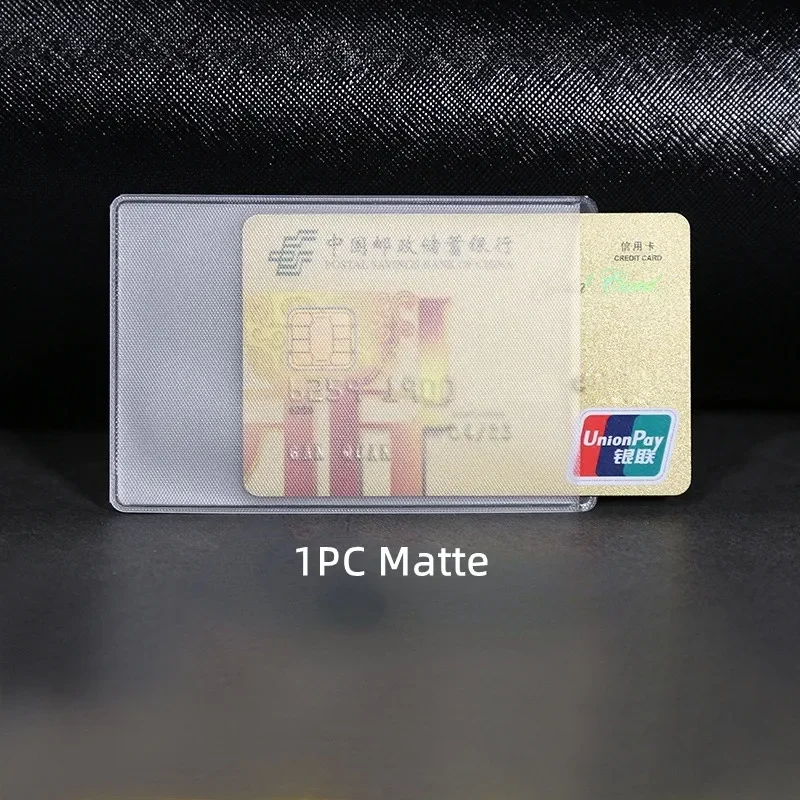 【HOT】 1/5/10Pcs PVC Transparent Card Holder Bus Business Case Bank Credit ID Card Holder Cover Identification Card Container Holder