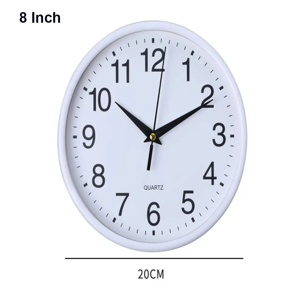 wall clock 8 Inch Large Non-Ticking Quartz Wall Clock Vintage Round Modern Decoration Home Bedroom Kitchen