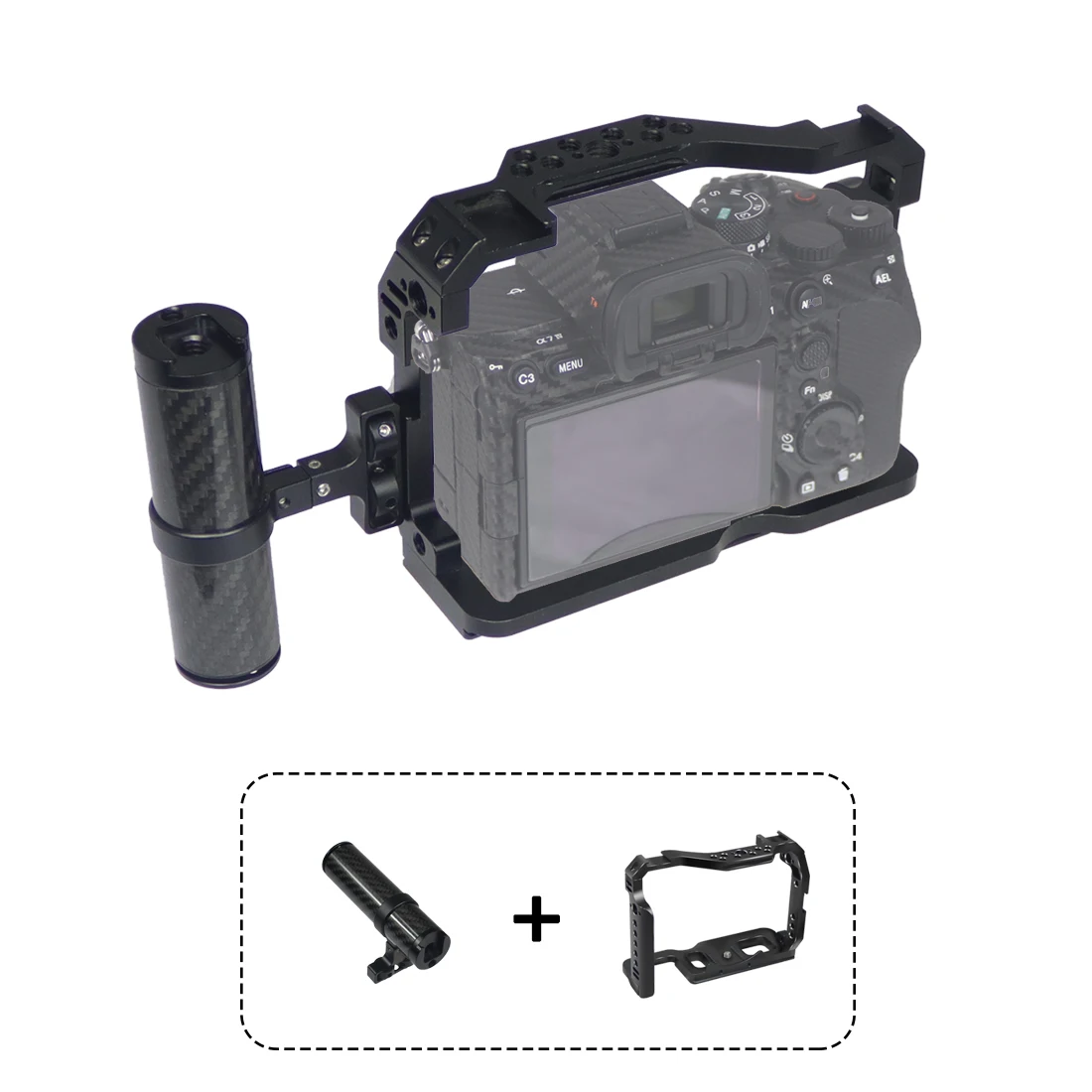 A7M4 A7R4 Camera Full Cage Rig Handle Grip Arca-style Cold Shoe Mount ARRI Locat