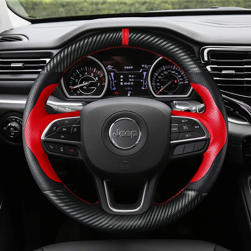 

Прошитый вручную из натуральной кожи в спортивном стиле рандомный для Jeep Compass Renegade 2015-2018 Fiat Toro 2017-2019