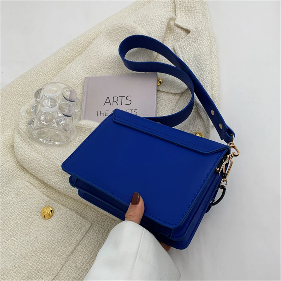 Super Popular Klein Blue Women's Small Totes PU Leather Shoulder Crossbody Bags for Women 2022 Spring Purse and Handbags Luxury