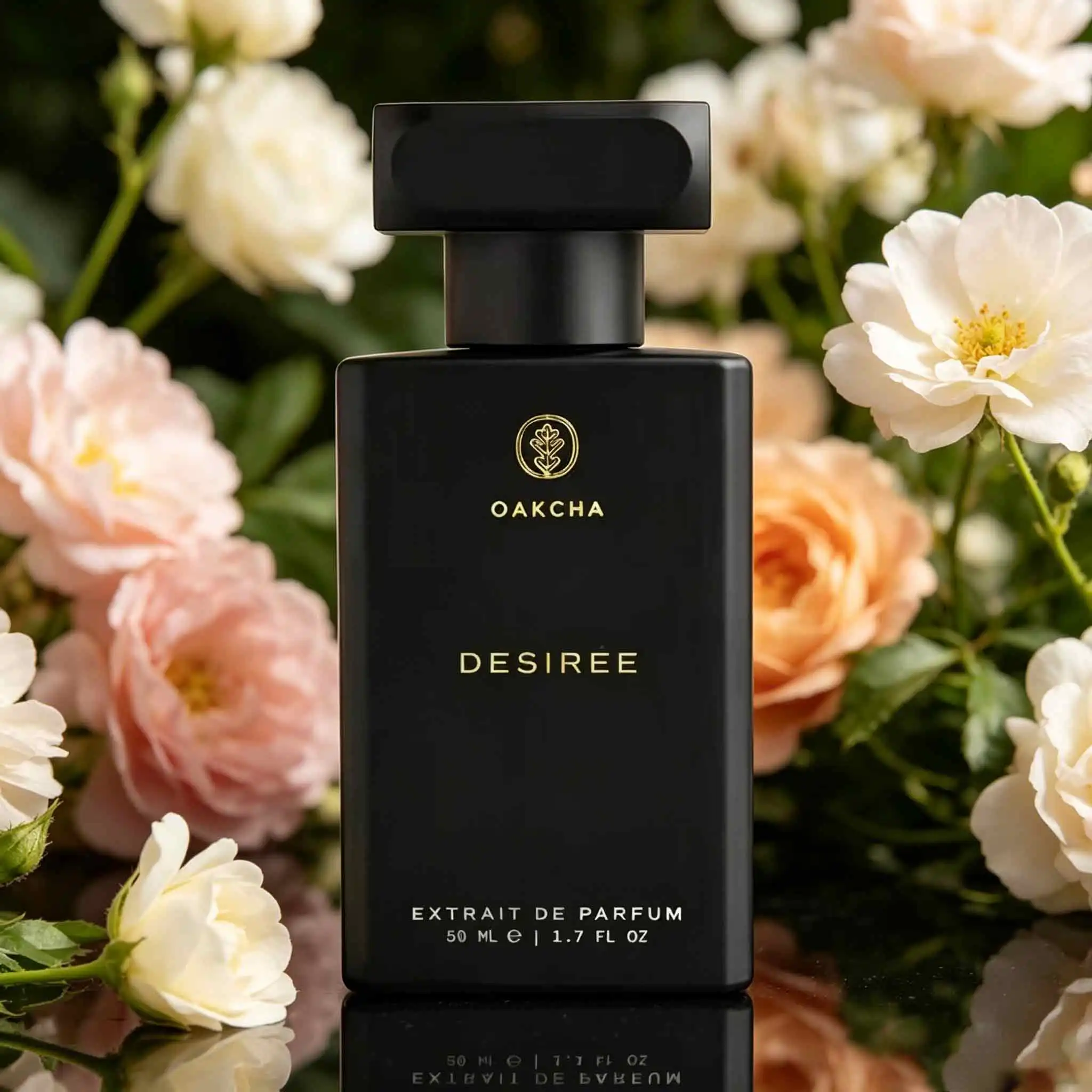 OAKCHA DESIREE Desire perfume is an advanced and charming dark wood flower fragrance. Huoxiang, Sandalwood, and Musk, cool and lazy, with a mysterious and seductive aura. The black bottle has a high-end texture and a long-lasting fragrance. 4