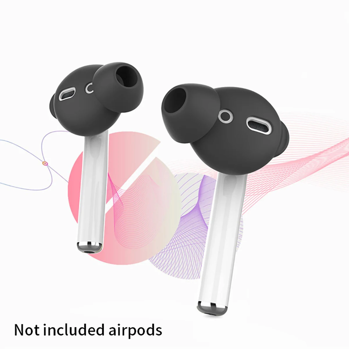 Anti-drop Silicone Ear Tips for JBL T225TWS Earbuds Eartips for FreeBuds 3 4 4E TWS Sports Tips for Apple Airpods 1/2