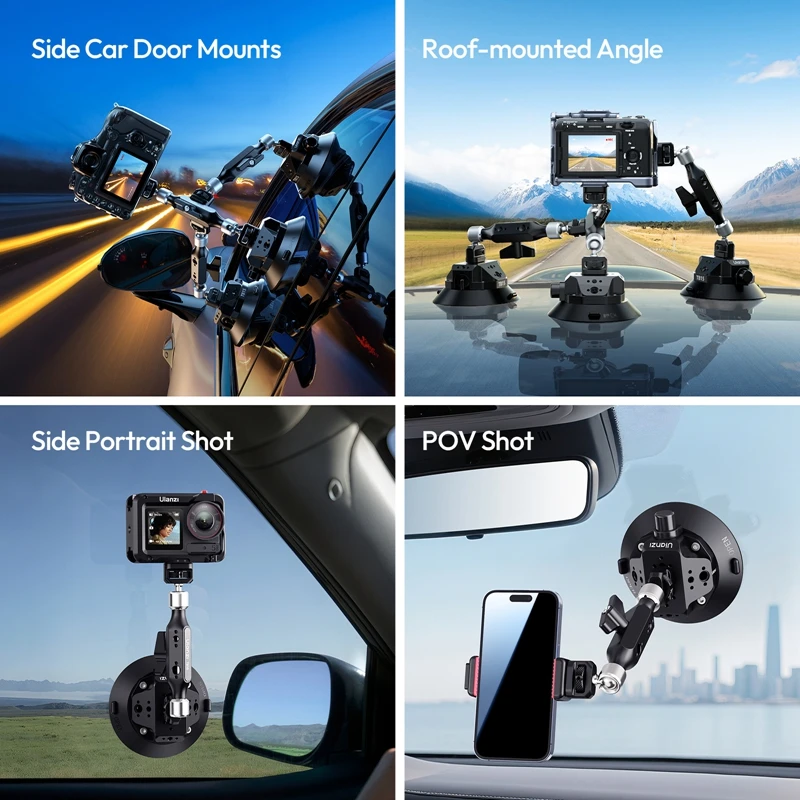 Ulanzi TB15 Universal Sunction Car Mount Phone Holder with Suction