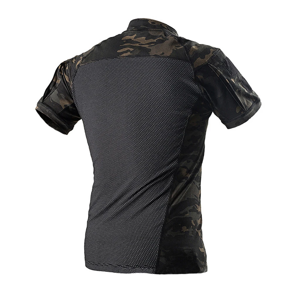 Tactical Short Sleeve Camouflage T Shirt Men's Camo Hiking Hunting Shirts Airsoft Paintball Combat Clothing combat shirts