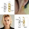 316L Stainless Steel Earring Hoop Earrings For Women Chain Earring Charm Geometric Round Star Snake Pendant Earring Jewelry Gift 3