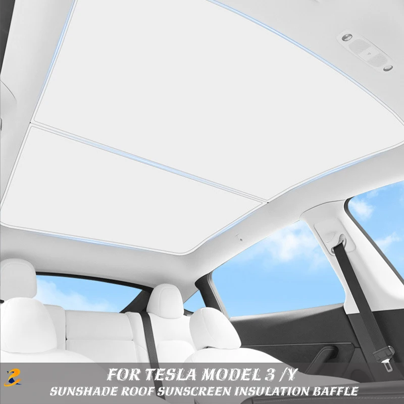 

Livingfun For Tesla ModelY Model3 2023 Sunshade Model 3 Sunshade Roof Sunscreen Insulation Baffle Model Y 2023 Accessories