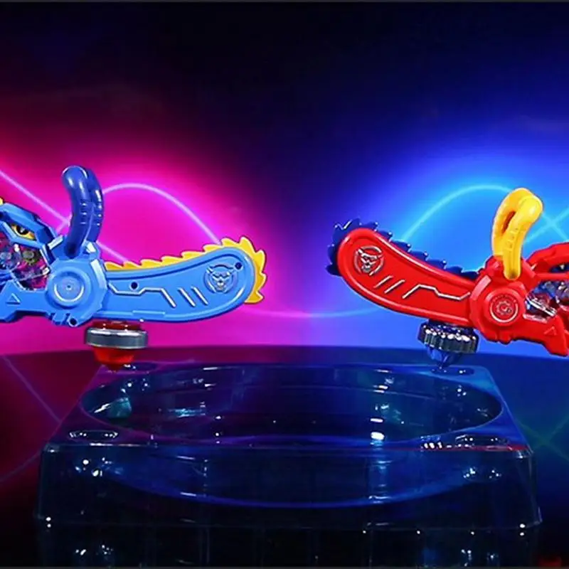 New Chainsaw Shaped Spinning Top Toys With Music And Flashing Luminous Light Battling Game Christmas Party Favor For Kid