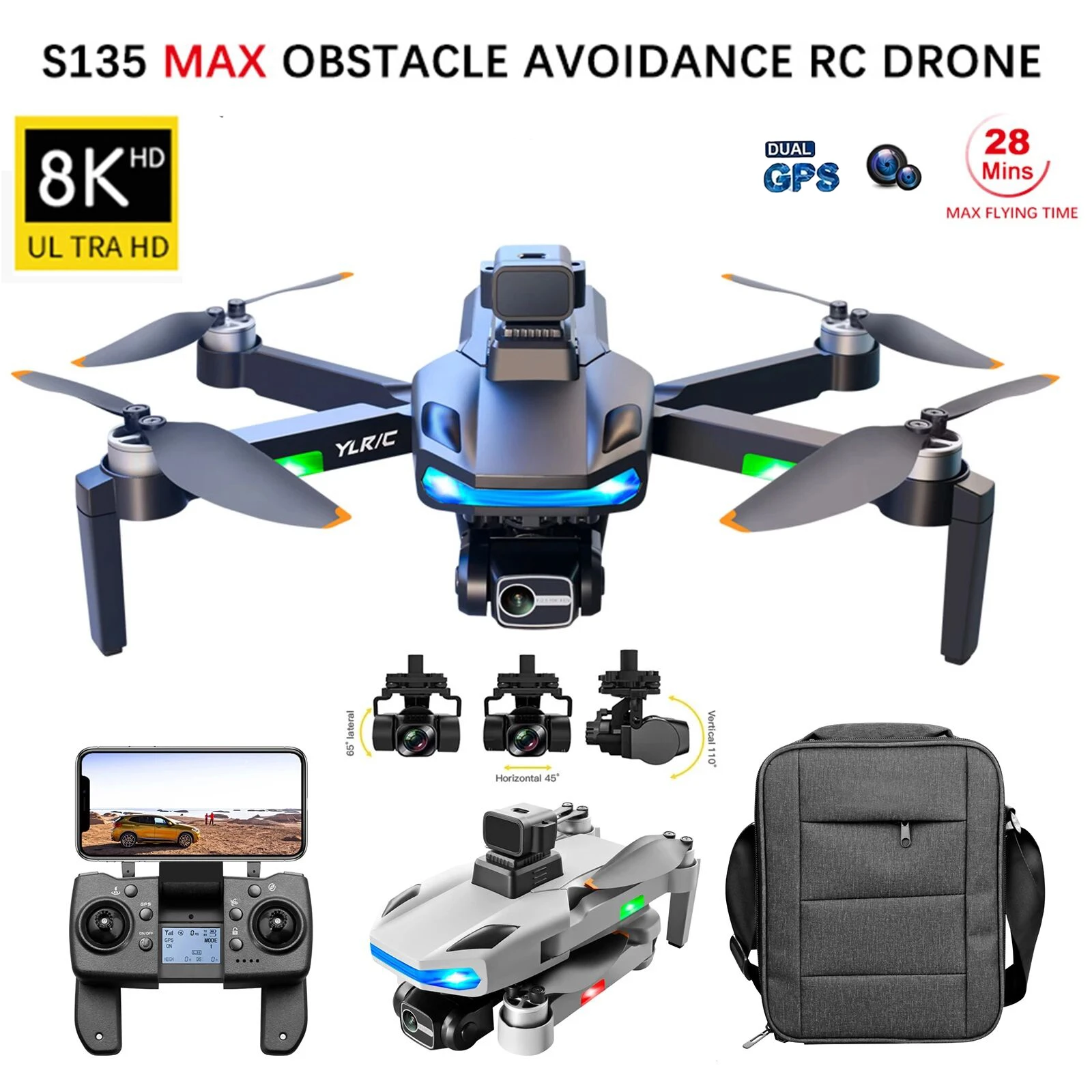 mini rc helicopter 2022 NEW S135 MAX GPS Drone 8K Professional Dual HD Camera 3-Axis Gimbal FPV Aerial Photography Brushless Motor Quadcopter Toys rc blackhawk helicopter