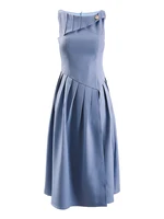 فستان سهرة نسائي منقسم للغاية ، بدون أكمام ، مرقع ، خصر بسحاب ، فساتين أنيقة ، موضة الربيع ، جديد ، 13DB5003 ، 1