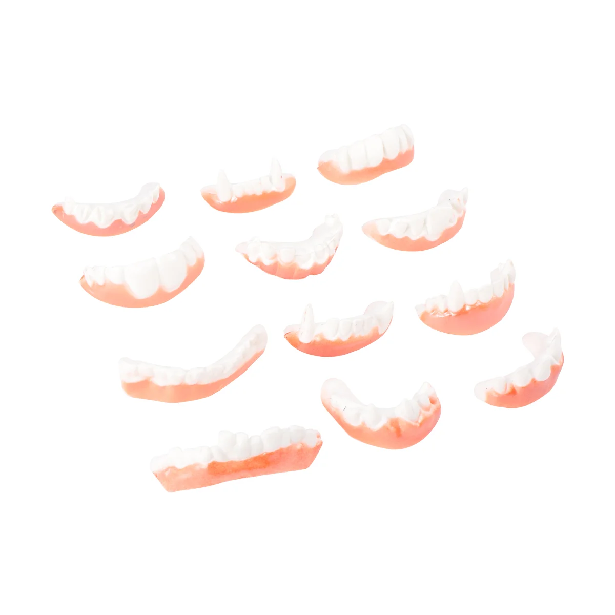 

12 Pcs Halloween Dentures Cosplay Teeth Adult Costumes Model Fangs Pvc
