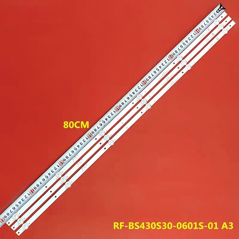 New 3pcs/Kit LED Strips for 43 TV LT-324X3 MAX-E43CH-S RF-BS430S30-0601S-01 A3 RF BS430S30 0601S 01 A3