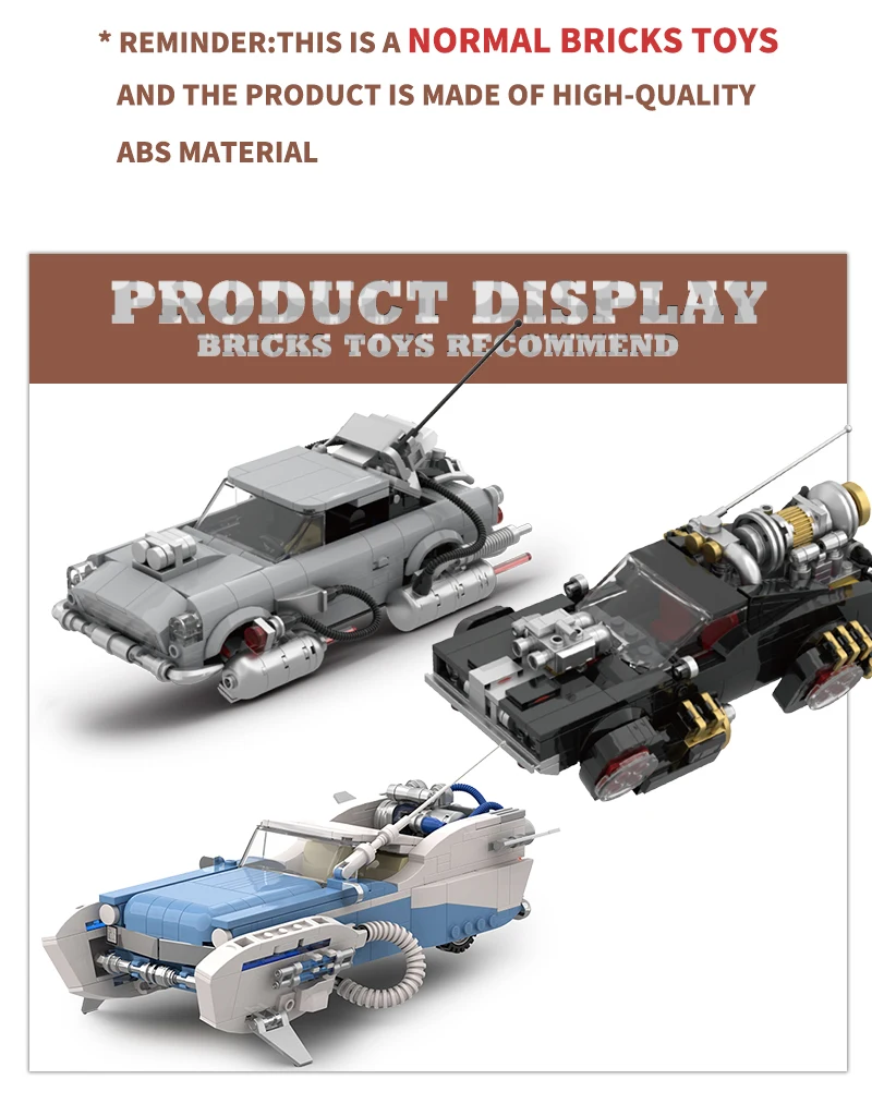 NEW High-tech Future Cars Building Blocks Model Science Fiction Vehicle Bricks 2 In 1 Racing Children Toys Adult Kids Gifts