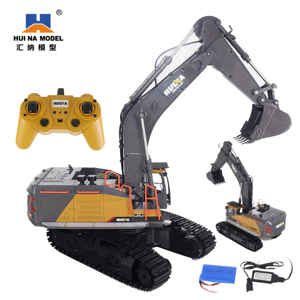 1: 14 Large 22 Channel RC Excavator Alloy Version 2.4g Wireless Large Remote Control Car Engineering Vehicle Excavator Toy 2
