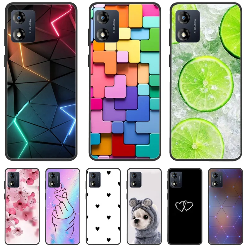 Custodia Per Telefono Per Motorola Moto E13 Cover Posteriore Custodia Cool Fashion Black Silicone Soft Coque Per Motorola Moto E13 Custodia E 13 Funda