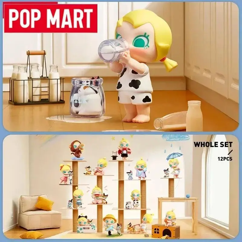 POP MART 베이비 몰리 & 베이비 타비 시리즈 블라인드 박스 장난감 귀여운 애니메이션 액션 피규어 깜짝 상자 미스터리 박스 인형 소녀 선물