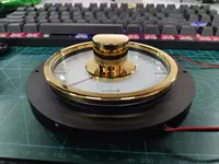 EIZZ Panel Meter Volume Potentiometer Attenuator Warm Back Light High Gloss Gold-plated Appearance Aluminum Alloy Black hell 2