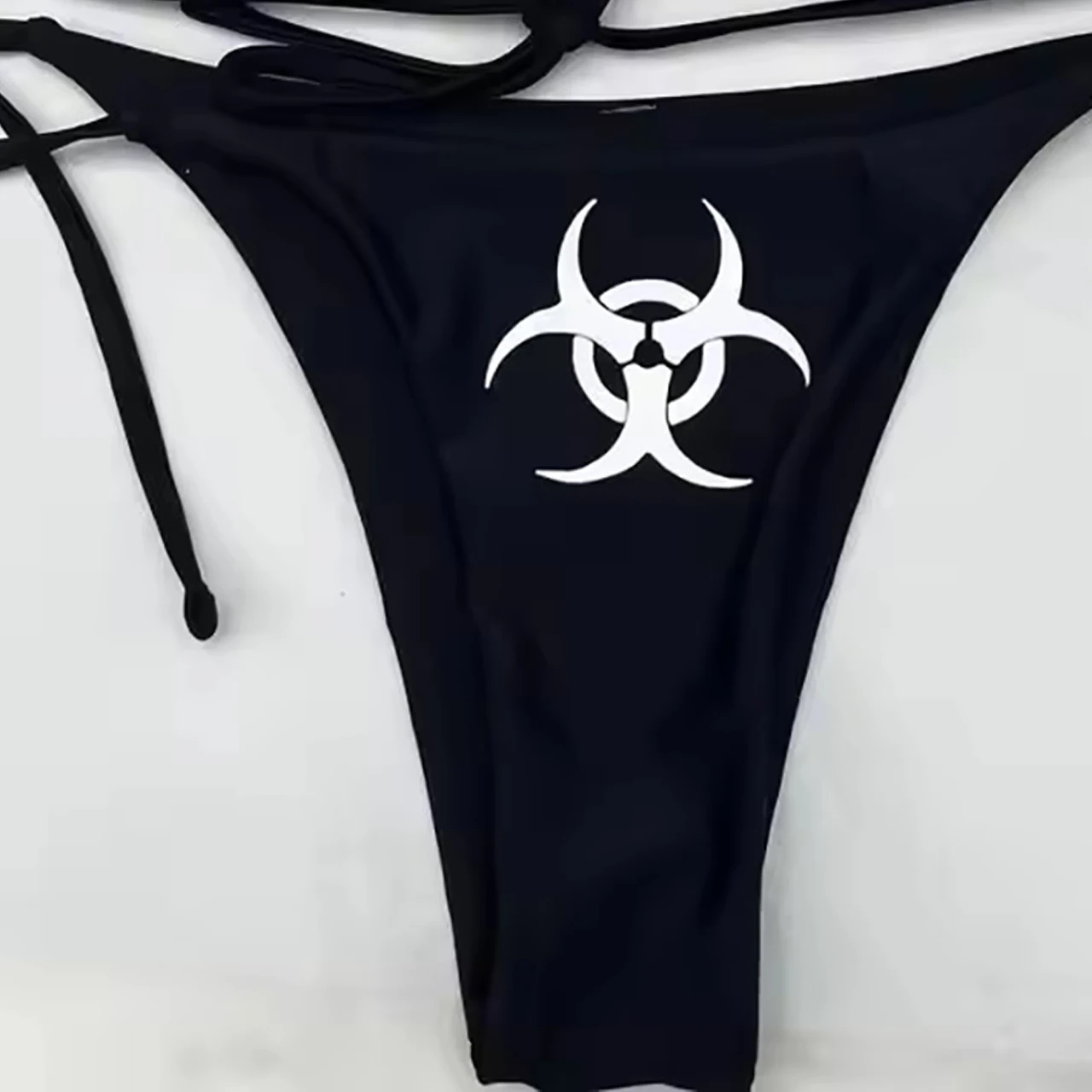 Y2k style Print Bikini Set Sexy Thong Swimsuit Two Pieces Bathing Suit Punk Bathing Suit Fashion Swimwear Women Millennium style 5
