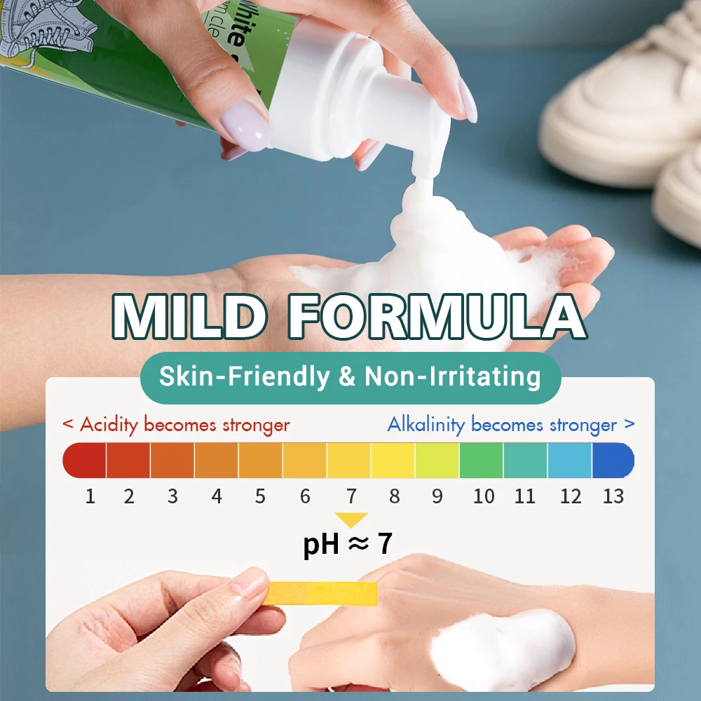 H4Cacle Multipurpose Sneaker Cleaner White Mesh Suede Leather Upper Cleaning Mousse Whitening Agent Cleaning Foam Shoe Care sneaker cleaner