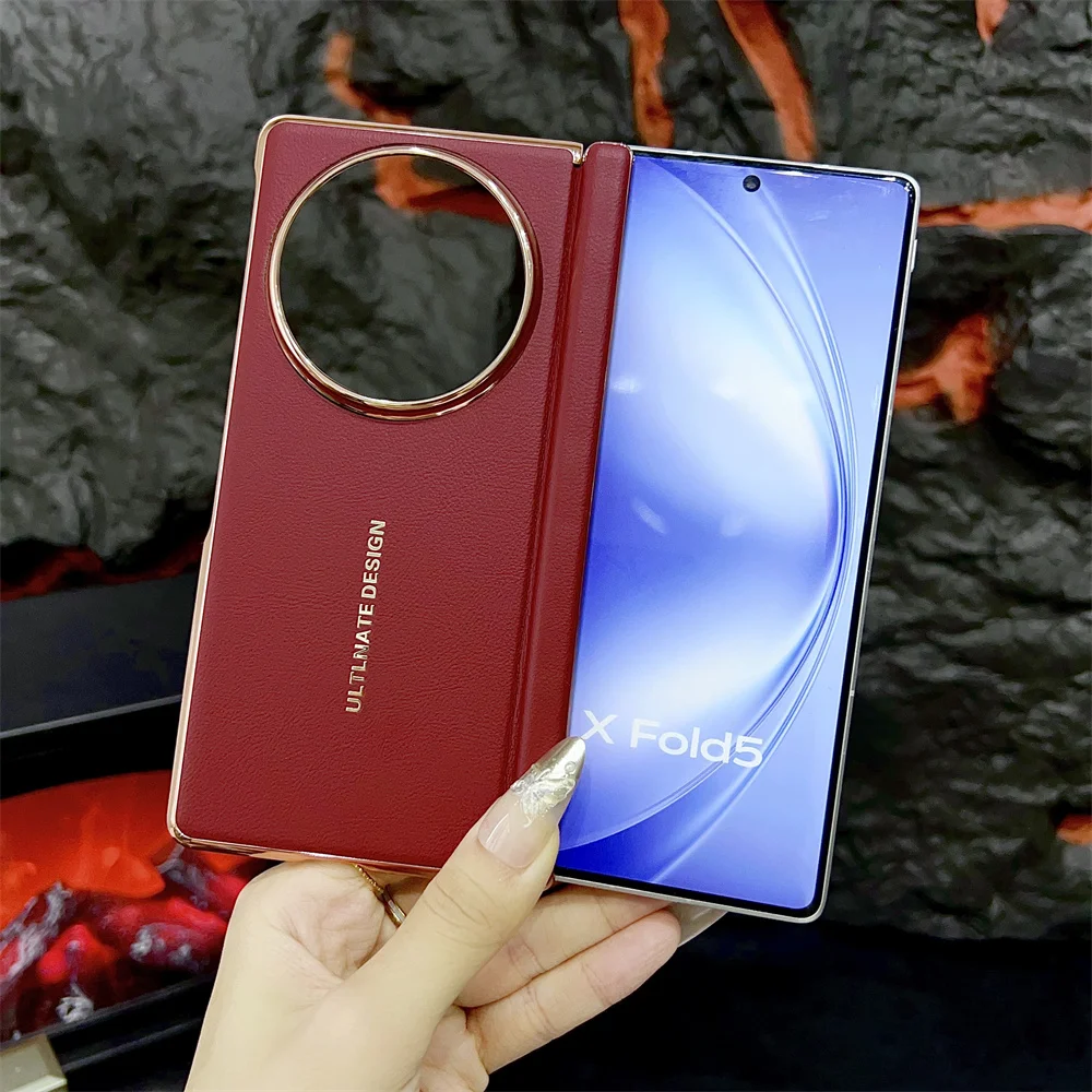 Luxury PU Leather Skin Plating Protective Back Cover Case