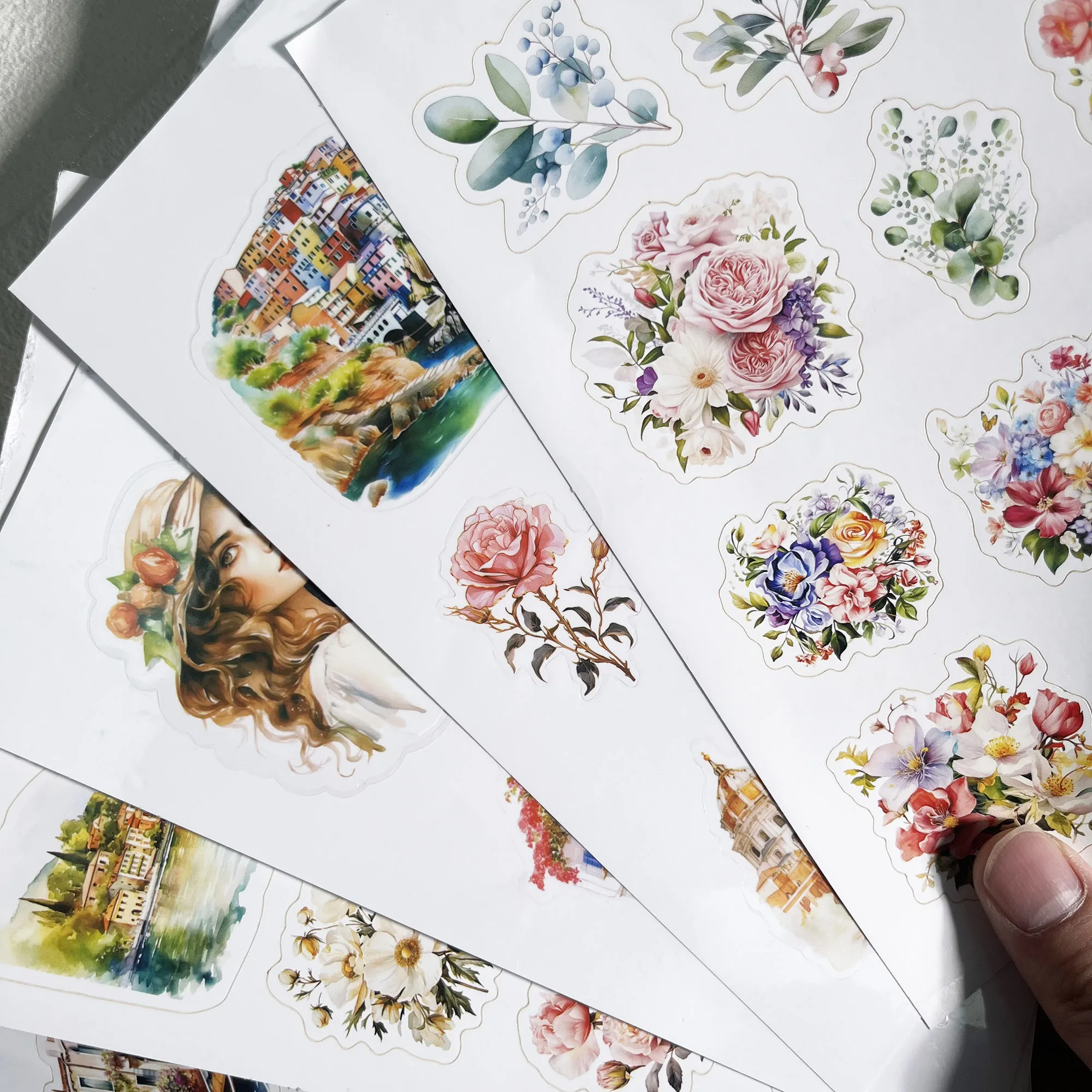 Description Picture 5 of itemJAI IMAN 20sheets Large Size PET Decorative Die Cut Sticker Book,Perfect for Journals,Arts Crafts,Scrapbooking Supplies